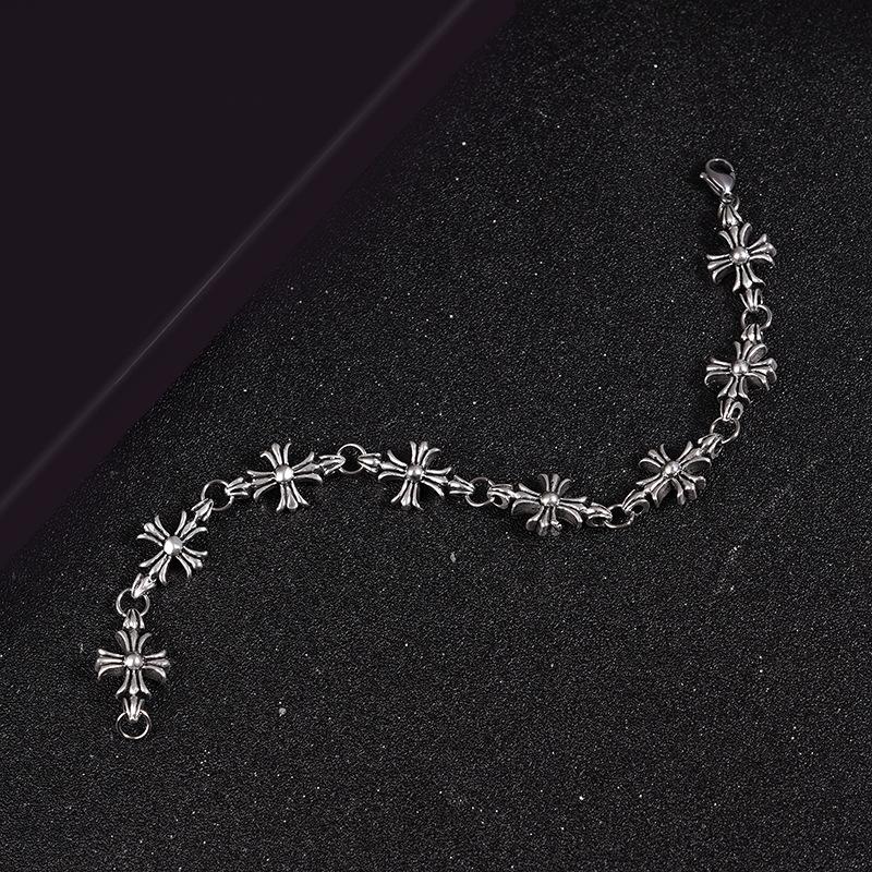 Punkový styl nový křížový náramek retro vintage umělecký náramek high-endový a niche ručně vyráběný náramek