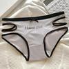 Women's Japanese Style Ice Silk Mid-Waist Panties, Full Cotton Crotch, Breathable and Thin Student Triangle Underwear