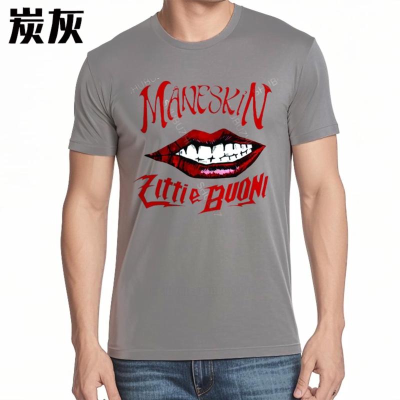 Mens Hiphop Tshirt Summer Popular Maneskin Italian Singer Harajuku Men Unique Streetwear Print Casual Brand Tshirt Allmatch