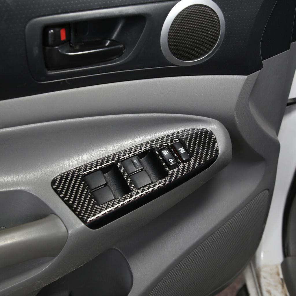 Carbon Fiber  Window Lift Switch Button Panel Trim For Toyota Tacoma 11-15 US