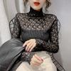 Blouses for Women Autumn Winter Lace Elegant Indoor Wear Women's Shirts Long Sleeve Tops Fine Clothes