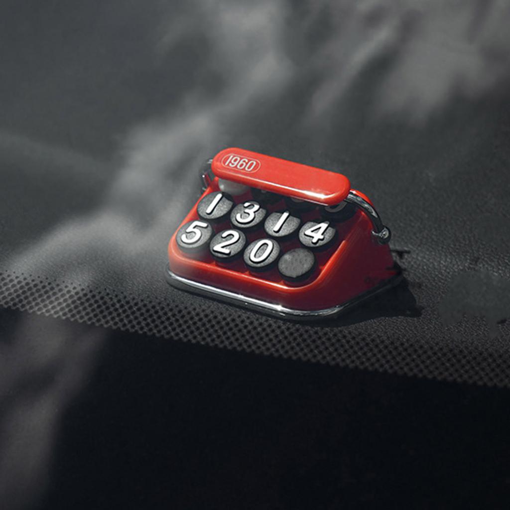 Car Interior Accessories Retro Typewriter Temporary Parking Card Auto License Stop Sign Telephone Number Plate