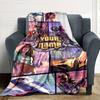 Gta Customize Your Name Blanket Cozy Personalized Blanket Durable Comfort Throw For Picnics Office Bedding Office Chair All-Season Use