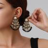 Indian Style Colorful Peacock Beaded Tassel Earrings - Bohemian Fashion