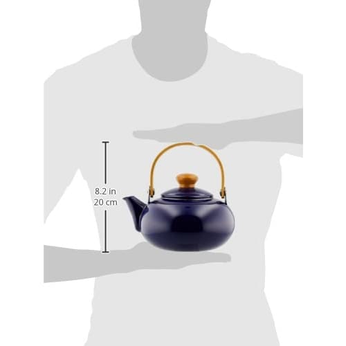 Maekawa Metal Miyabi Enamel Kettle, 2.0L, Blue