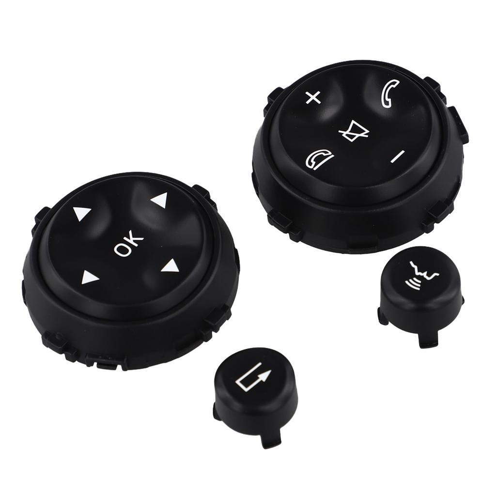 Black Steering Wheel Switch Button Kit For Mercedes W221 S550 S63 CL550 07-10 Interior Mouldings Accessories