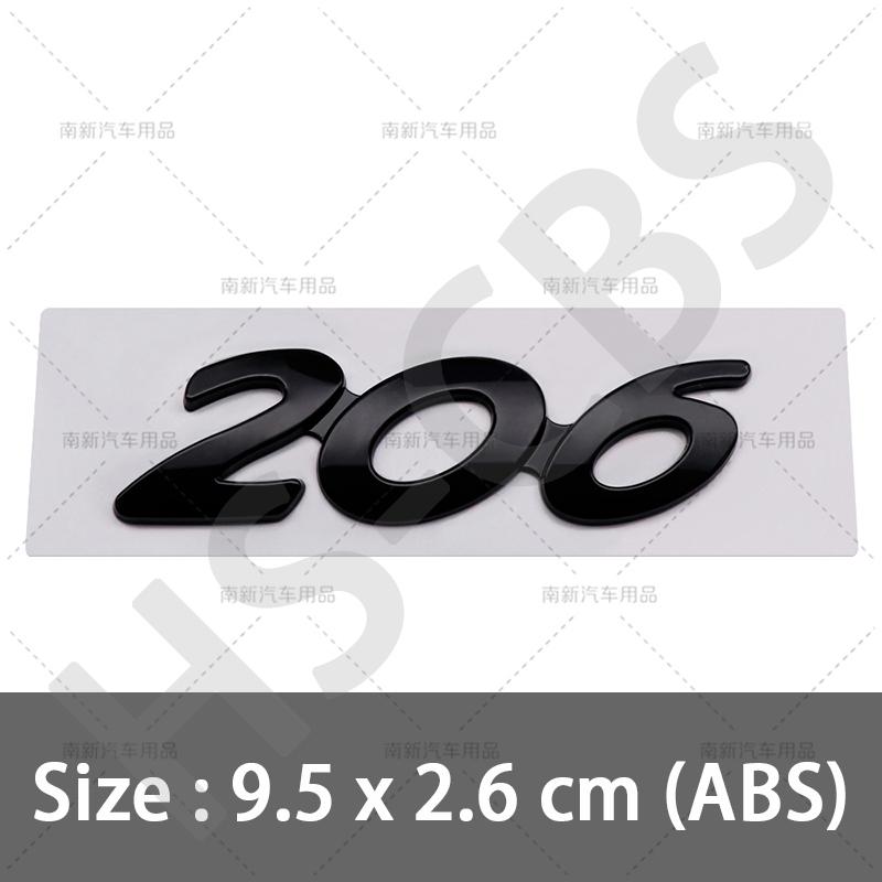 SQOB1 ABS 206 207 301 308 Rear Trunk Logo 307 508 3008 2008 4008 5008 Emblem Badge For Peugeot Car Styling Tailgate Emblem Stickers