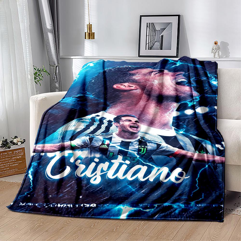 Ronaldo's Powerful Cristiano Celebration Blanket Durable Comfort Perfect for Bed Office Picnics Four Seasons Universal Modern