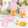 Easter Bags 20 Pieces Festive Party Supplies Pouches Bunny Treat Bags for Cookie Snack Toy Family Gatherings Classroom Exchange