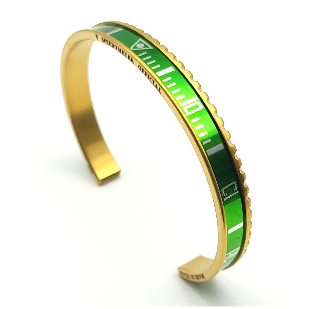 Speedometer Official [Pvd Yellow Gold Collection] Green Color