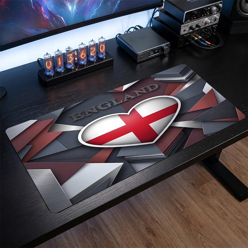 England Football Crest Mouse Pad, Extended Non Slip Rubber Desk Mat for Gaming Office Laptop Fan Gift