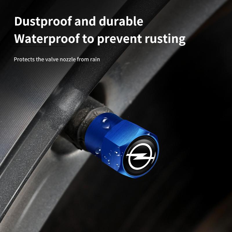 4Pcs Car Logo Wheel Tire Valve Stem Caps Cover For Opel Corsa Astra Insignia Vectra Zafira Meriva Mokka Grandland Vivaro Antara IE0