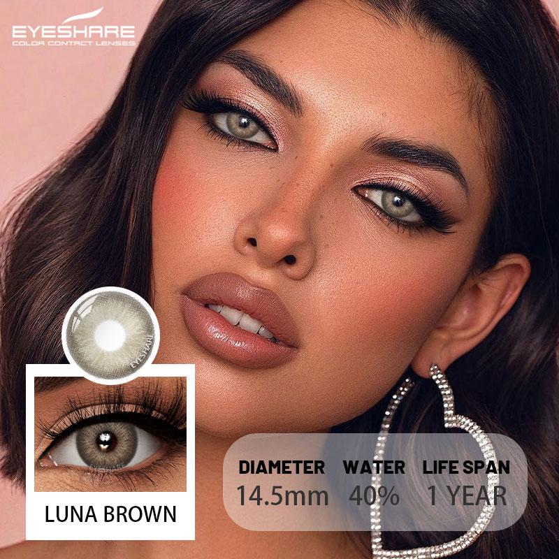 Eyeshare 1pair Blue Color Contact Lenses for Eyes Blue Colorcon Lenses Cosmetics Green Colored Lenses Cosmetic Eye Lens Yearly Use