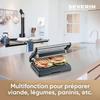 SEVERIN - Grill Electrique KG2394 - Surface cuisson 23x14,5cm - Plaques anti-adhésives - 800W