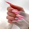 24 Stück Lange Stiletto Press-On Nägel Gradient Pink Weiß Falsche Nägel Spitzen DIY Maniküre Falsche Nägel Für Mädchen