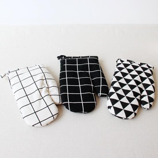 Kuchyňská žáruvzdorná bavlněná rukavice držák na hrnec do trouby pečení BBQ vaření chňapka