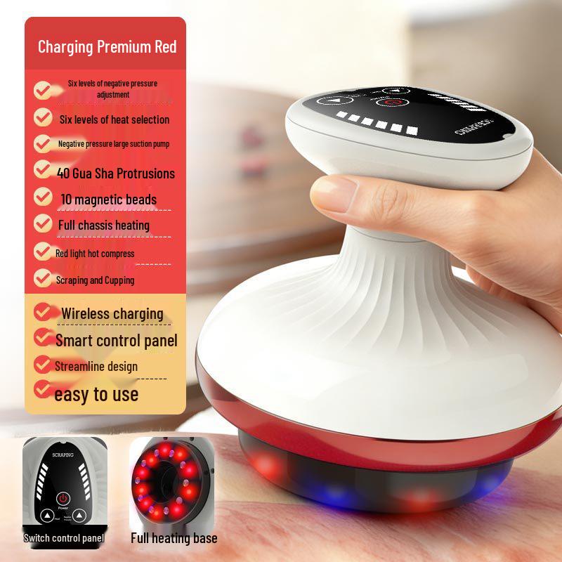 מברשת מרידיאנים גוואשה חשמלית ומעסה כוסות רוח