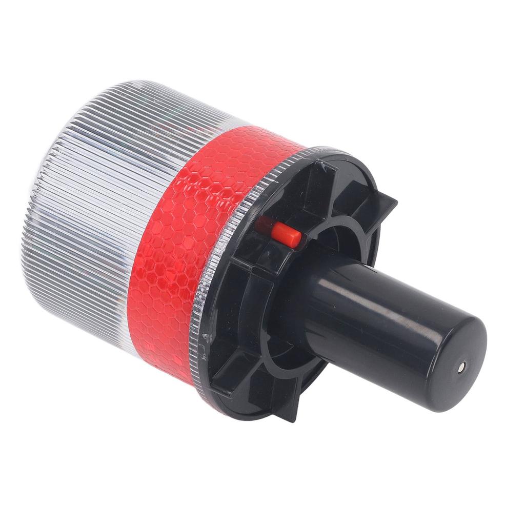 Solar Powered LED Strobe PC Shell Reflective Waterproof Switch Beacon Warning Light Safety Strobe