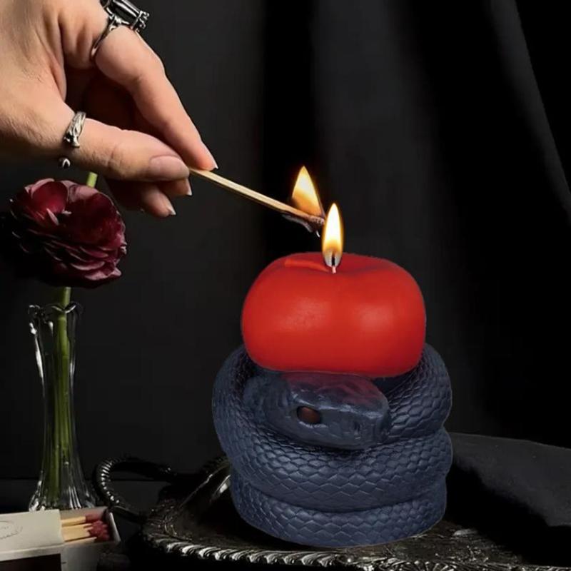 3D Snake Heart Candle Mould Silicone Molds Crafting Supplies Castings Molds Handmade Plasters Molds Easy Release