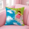 Anime Heidi Una Ragazza Delle Alpi Icone Federa Cuscino Copricuscino in Lino Morbido Decorazione Per Divano Stanza di Casa
