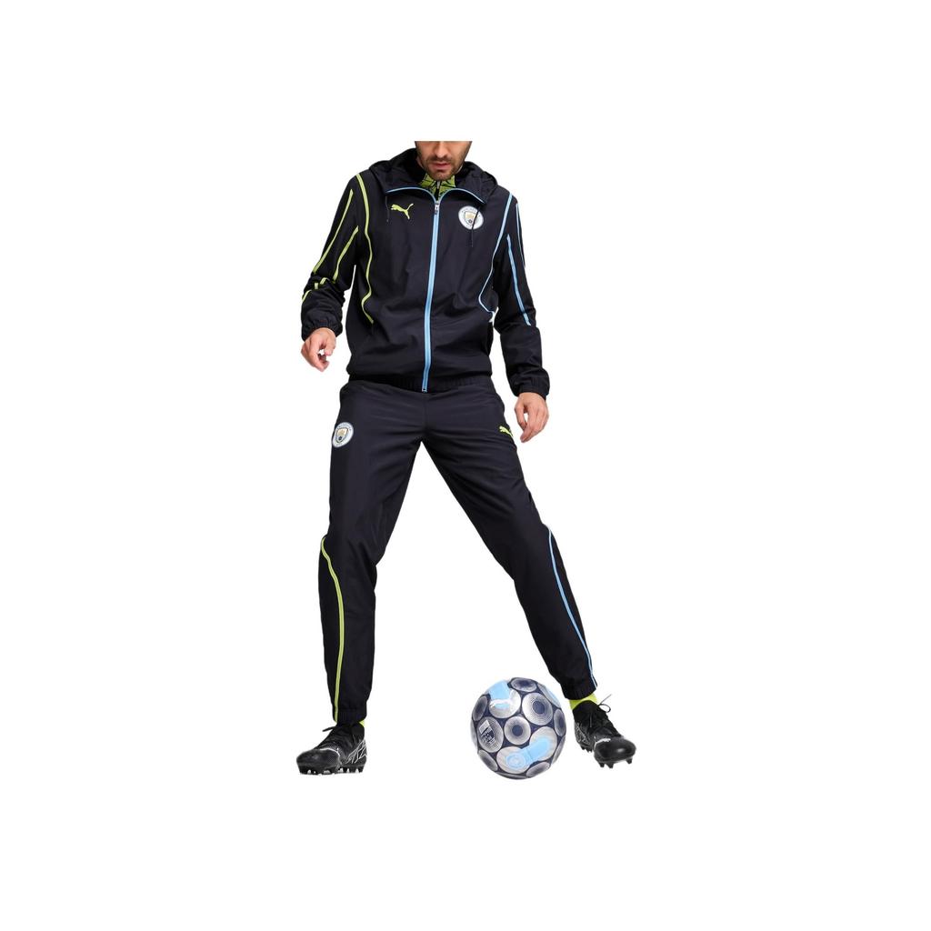 Puma Manchester City SS24 Comfortable Fashion Hooded Jacket Men jackets Navy-Blue 777580-24