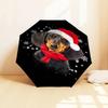 1PC Santa hat, snowflakes Pattern Small Travel Automatic Folding Umbrella, Compact Windproof Umbrella, Automatic Open/Close ,Gift-091560