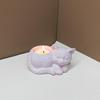 Sleeping Cats Candlesticks Resins Mould DIY Castings Moulds Animal Candle Holder Silicone Molds for Table Decorations