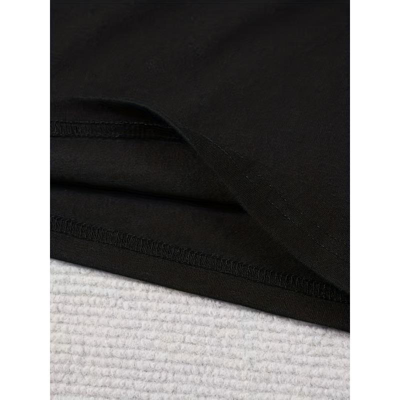 Europeisk Storlek Dam Casual Kortärmad T-shirt | Mjuk och Stretchig Rund Hals med Geometriskt Blommönster, Maskintvättbar Vit Topp