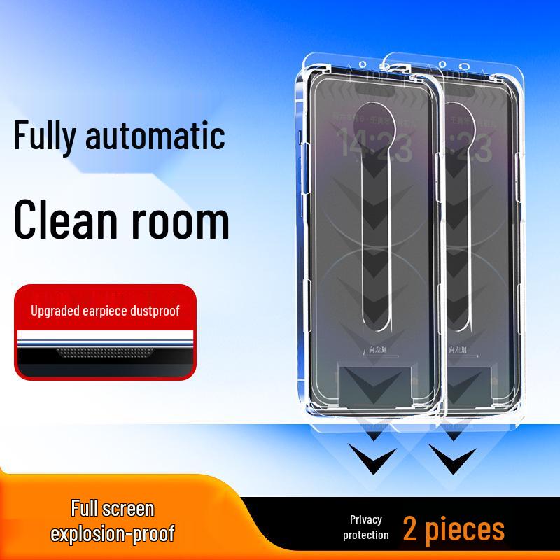 Apple 16 Pro Max Anti-Fingerprint Tempered Glass Film Applicator with Dust-Free Chamber