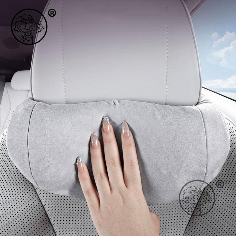 For XPENG P7+ 2026 2027 Car Leather Memory Foam Pillows Neck Pillow headrest Car interior Accessories