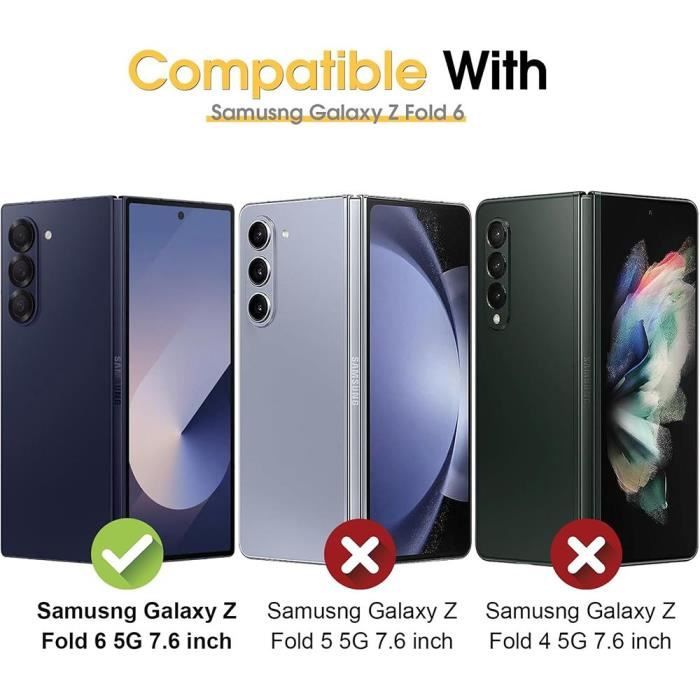 Coque pour Samsung Galaxy Z Fold 6 - Silicone Antichoc Anti Rayures Transparent Slim Coins Renforcés