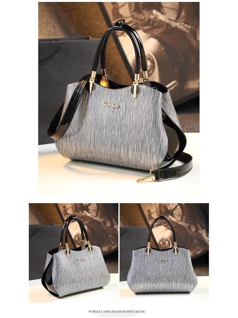 2025 Women's Patent Leather Crossbody Handbags: Fashionable Mummy Bags for Middle-Aged Women