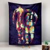 Ronaldo and Messi Football Wall Tapestry Number 7 and 10 Jersey Pop Art Soccer Fan Decor Man Cave Gift