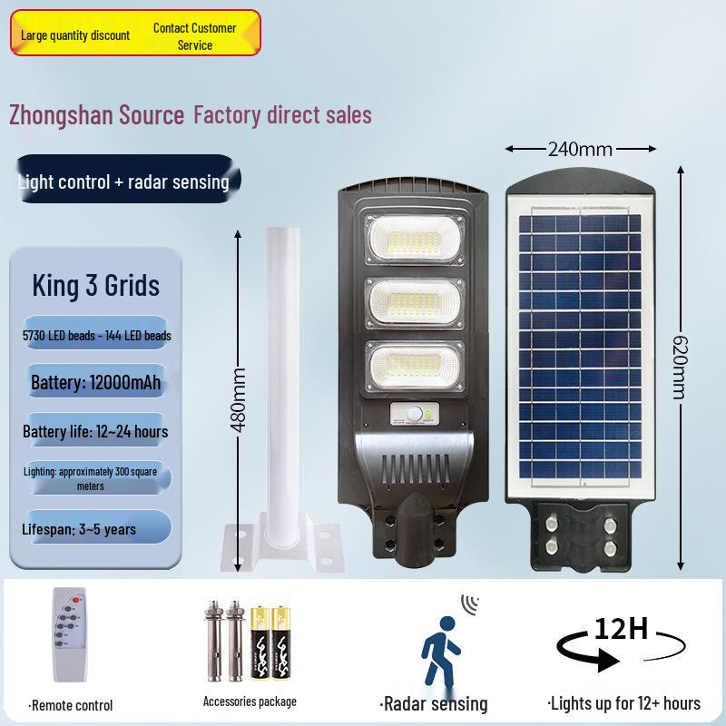 Solar Sensor Street & Courtyard Floodlight