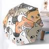 1pc Cartoon Cats Automatic Open/Close Umbrella, Folding Compact Umbrella with Lightweight Design for Women/Menyy251028187
