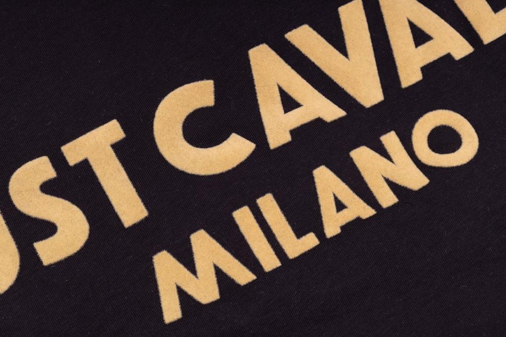 Just Cavalli Milano Men's T-shirt New Tonal Logo Black - Size: L