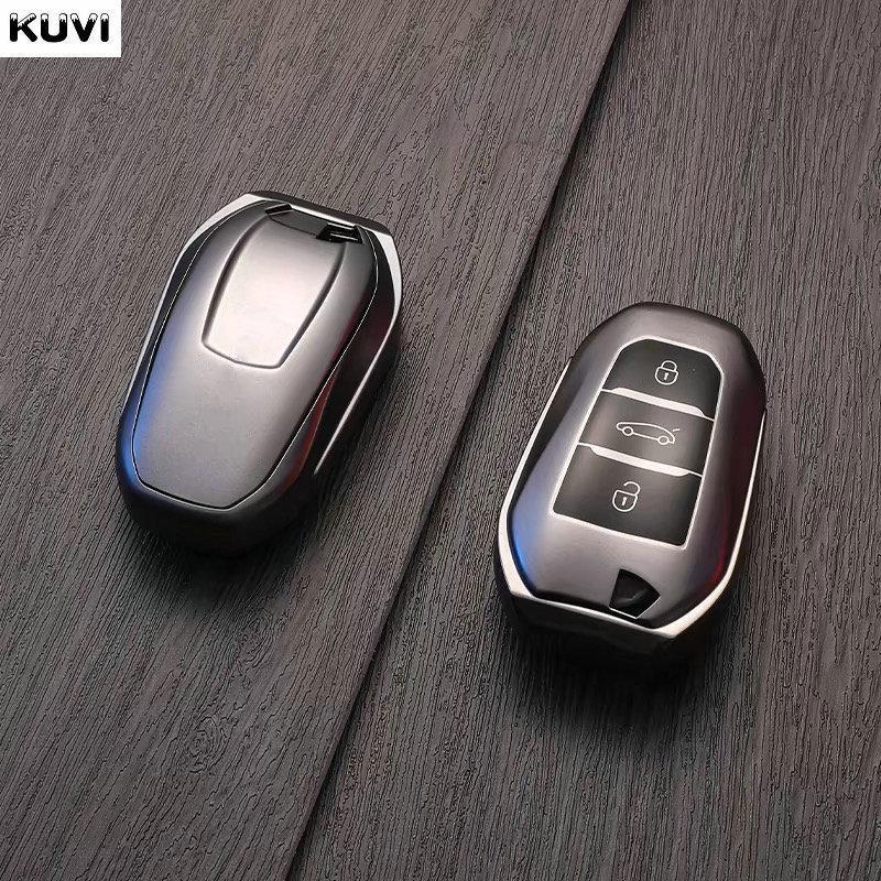 

Gun Grey Tpu Shell Fob Car Key Case Cover For Peugeot 3008 308 408 4008 508 5008 2008 Citroen C4 C5 C4L C6 C3-Xr Ds3 Ds4 Ds5