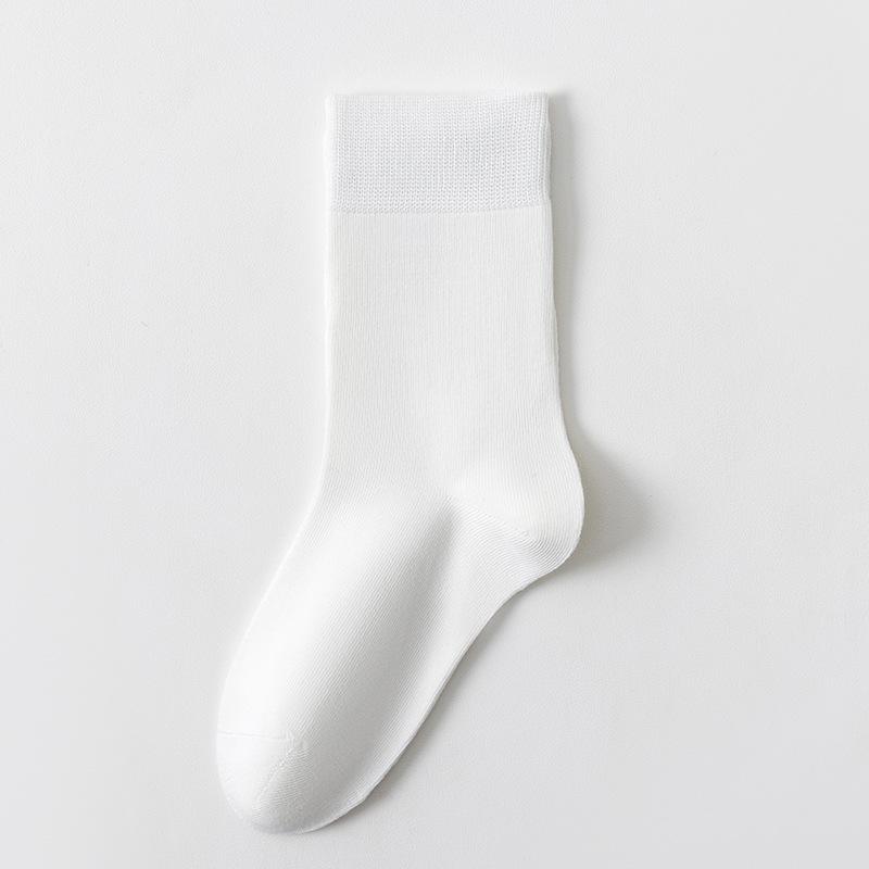 Solid Color Casual Business Socks for Women, Spring and Summer Breathable and Sweat-absorbing Socks, All-season Cotton Socks