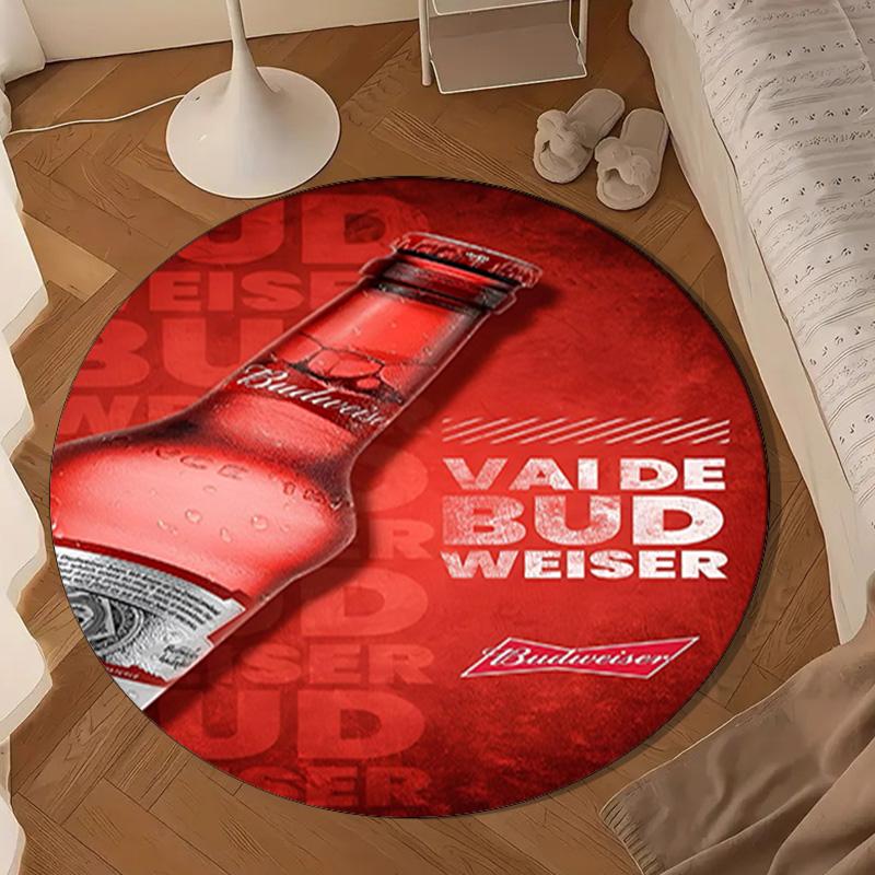Budweiser Galaxy Bow Tie Round mat Home Decor, Chair rug For livingroom,Bedroom, doormat home decor Birthday Gift Christmas Gifts