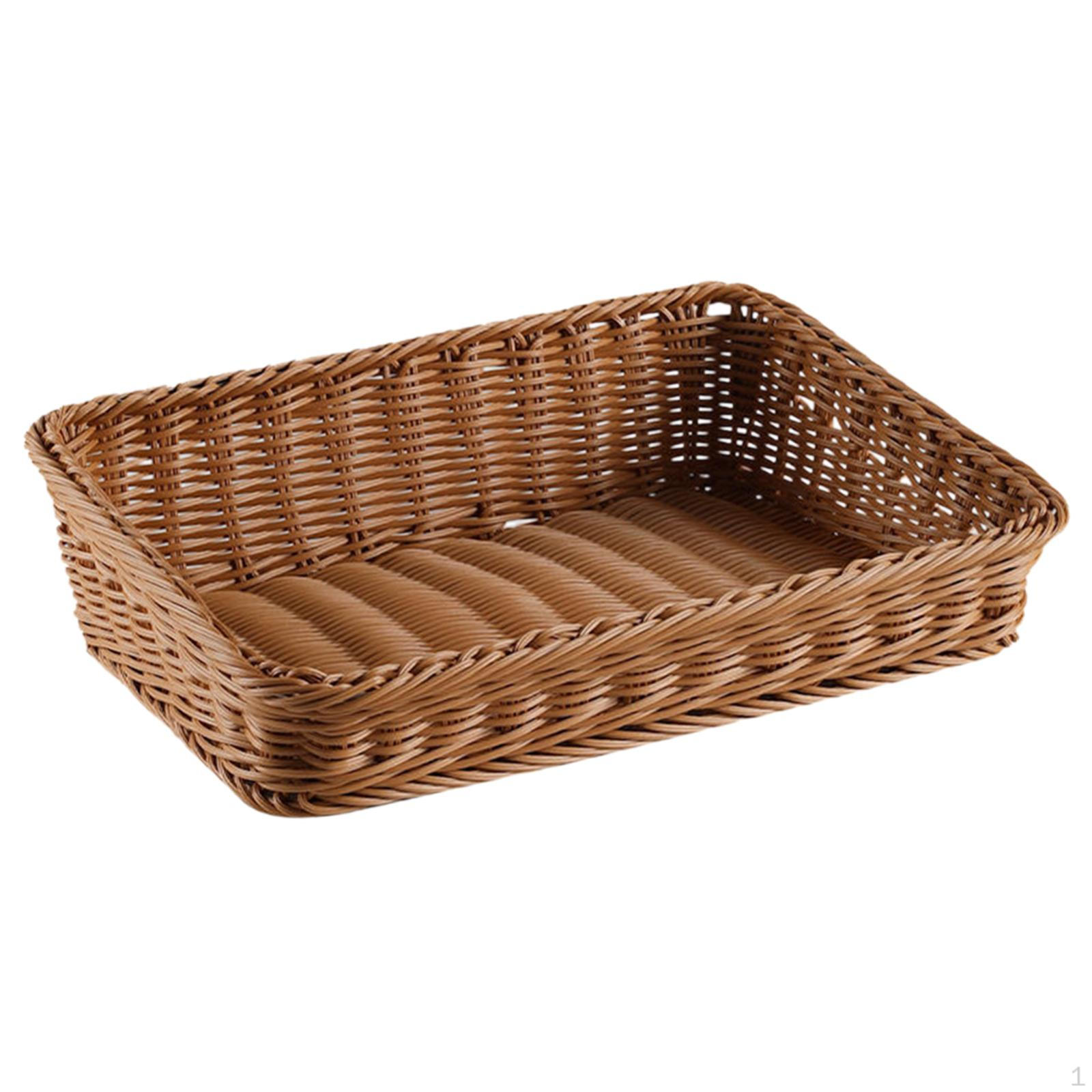 

, Корзина для фруктов, Хранение продуктов питания Имитация ротанга, Поднос для сервировки в гостиную, Horizontal Version