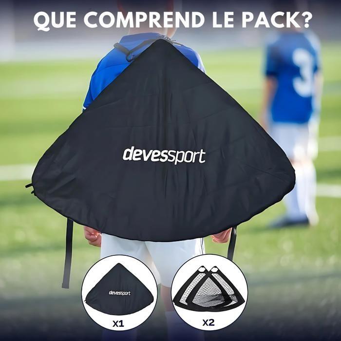 Set de 2 Buts de Football - DEVESSPORT - Pliables Pop-Up - Robustes - Pour Enfants 5-8 Ans - Int/Ext