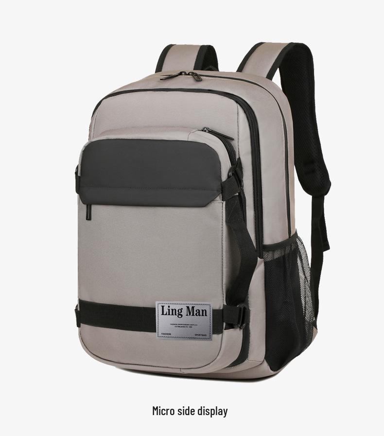 Trendy Minimalist Men's Laptop Backpack: Lightweight, Detachable, Large Capacity for Business Commute & Travel.