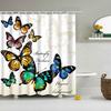 Animals Birds Owl Butterfly Flamingo Shower Curtains Bathroom Curtain Frabic Waterproof Polyester Bathroom Curtain with Hooks