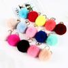 Handbag Charms Car Keyring Jewelry Car Keyring Fur Ball Keychain Pom Fluffy Key Chains Key Holder
