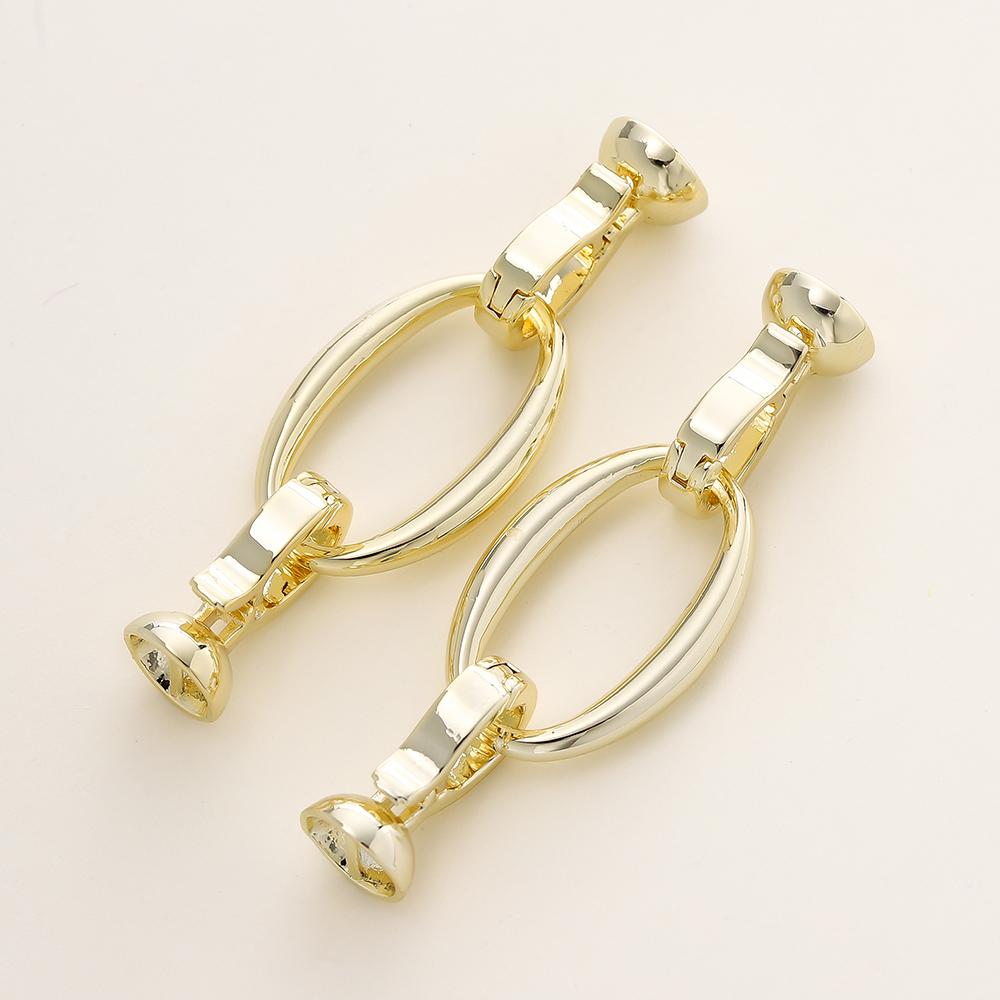 2/4pcs 14/18K Gold Color Plated Heart Bowknot Fasteners Closure Lock Connector Clasps For DIY Needlework Pearls Jewelry Making