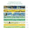 8 Pieces of Hot Stamping Washi Tape Set Van Gogh Painting Art Tape Diary Decoration Stickers Stationery DIY Material Decorative Tape