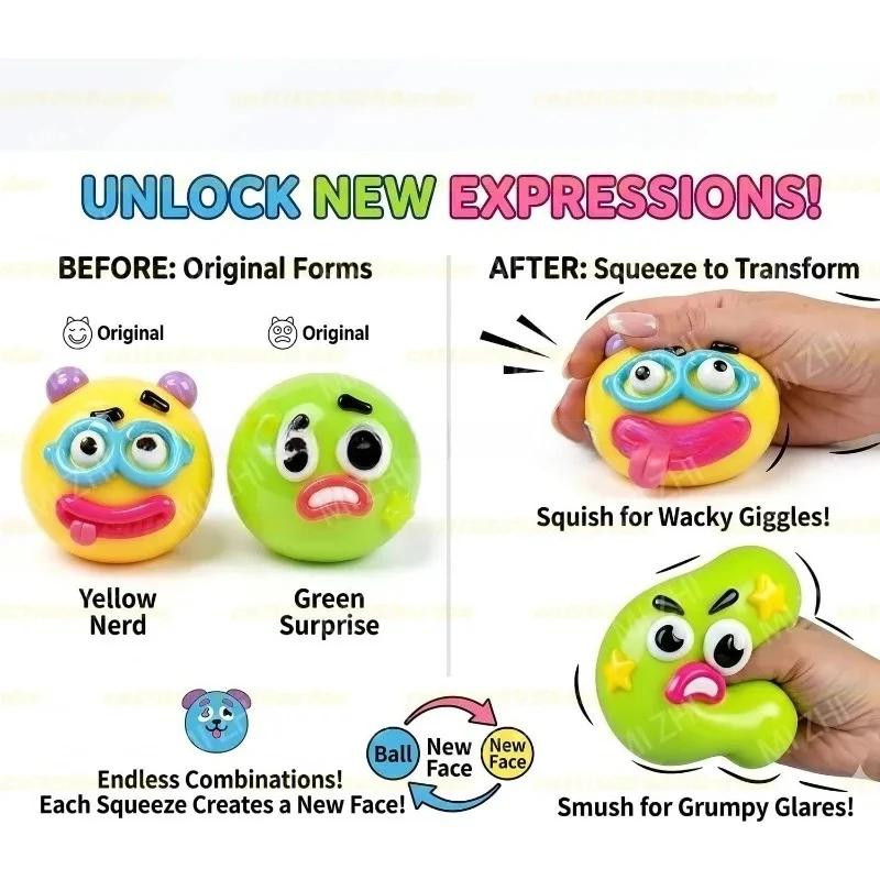 Καυτό Νέο Smushers Squishy, Περίεργο Παιχνίδι Squishy με Ανταλλαγή Προσώπου Σκύλου, Μαλακό Πλάσιμο, Χαριτωμένο Παιχνίδι Σφιξίματος με Αργή Ανάκτηση, Χαλαρωτικό Αισθητηριακό