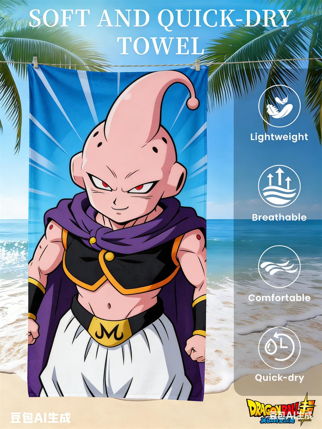 

Dragon Ball Beach Towel, Anime Fan Favorite Vegeta Super Saiyan Blue Print Quick-Dry Towel for Beach, Pool and Anime Enthusiasts W40*H60(CM)