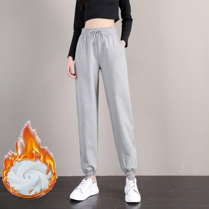 

Зимние теплые флисовые штаны женские из овечьей шерсти толстые тяжелые хлопковые термоштаны мужские брюки повседневные модные мужские джоггеры XXL серый