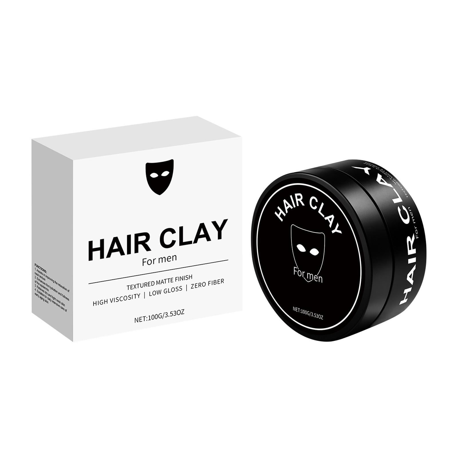 

Мужская моделирующая глина для волос Текстура Стойкая укладка Воск для волос Повышает привлекательность и поддерживает прическу чёрный